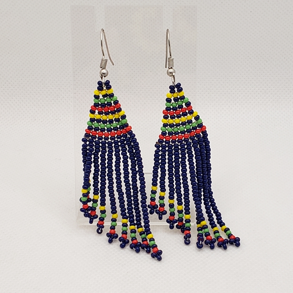Colorful Beaded Dangle Earrings